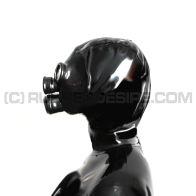 Delxue gasmask-zipper-hood HR-CH with 2 gasmask-threads and thread-cover - model PDF-D - immediately available in size L
